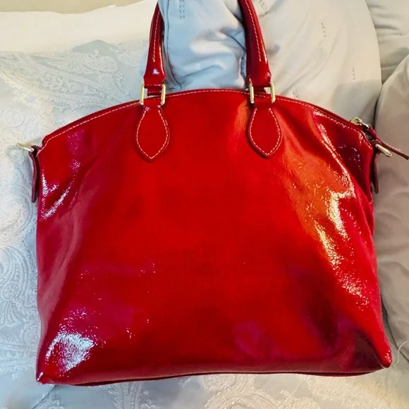 Dooney & Bourke Apple Red Satchel - Picture 3 of 10